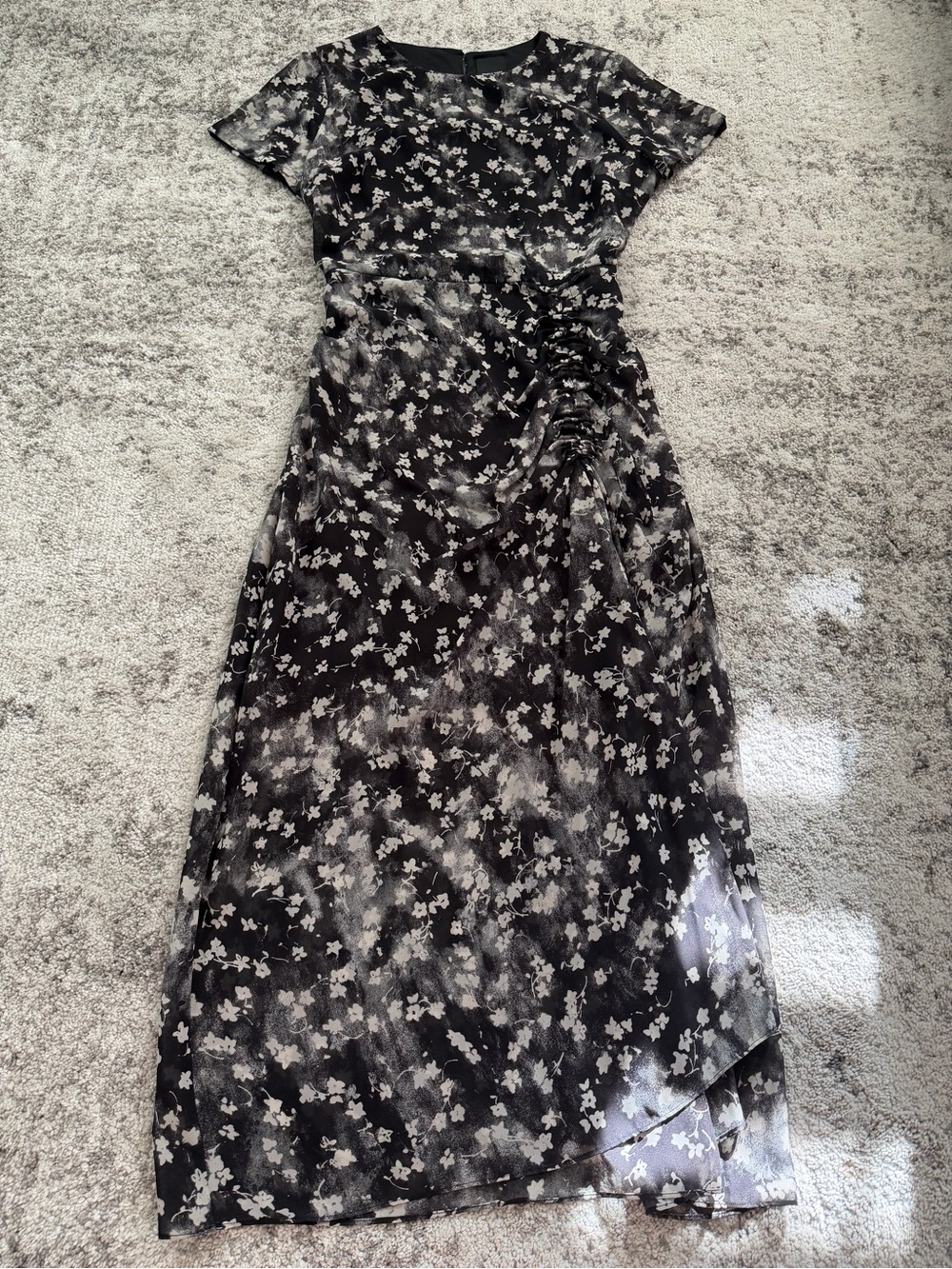 Simply Vera Vera Wang Black and White Floral Maxi Dress